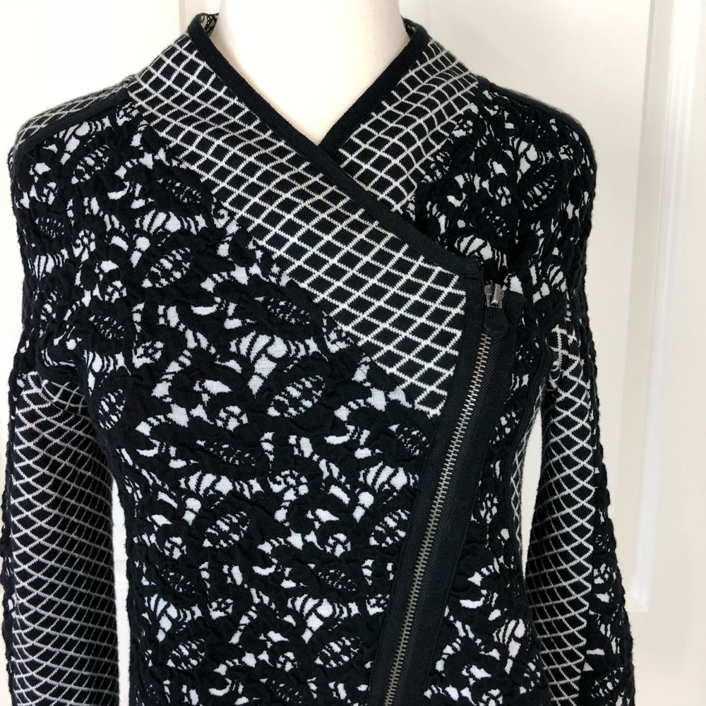 Anthropologie Moth Jacket Small Knit Moto Sweater - Picture 1 of 8